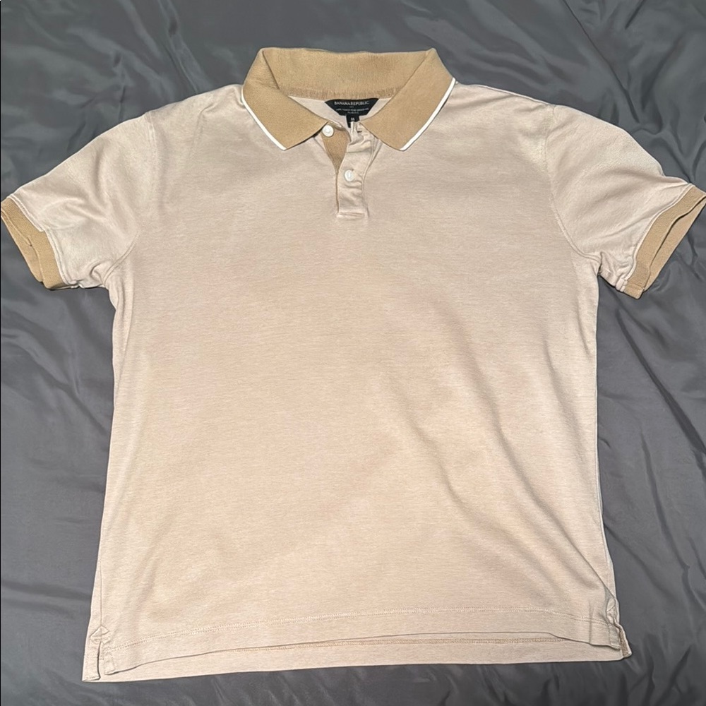 Men's Beige Polo Shirt